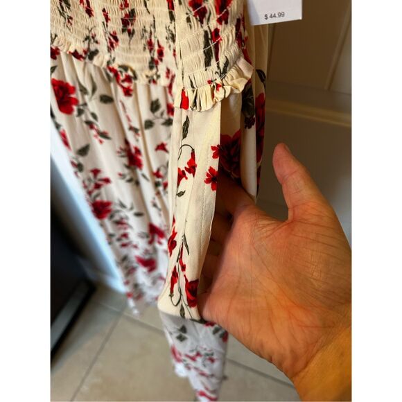 NWT Old Navy Roses Sleeveless Fit Flare Smocked Midi Cami Dress Size XXL 763362 - Picture 8 of 12